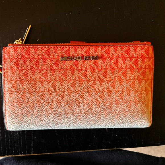 Orange Michael Kors Purse & Wallet Set - Picture 5 of 6